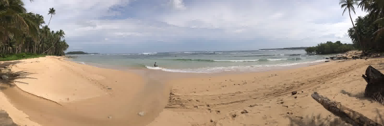 Quiet sand beach 5 minutes walk from the property